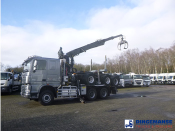 Kamion sa dizalicom DAF XF 105.510 6x4 + Loglift F281S83 crane / timber truck + dolly: slika 3