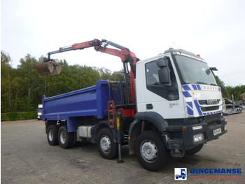 Kamion sa dizalicom Iveco AD340T36 8x4 RHD tipper + Palfinger E120 plus + grapple: slika 2