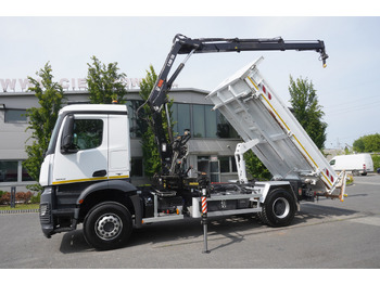 Istovarivač, Kamion sa dizalicom MERCEDES-BENZ Arocs 1833 / 87,000 km!!! / Hds HIAB X-DUO 128 B-2 / three-sided tipper: slika 4