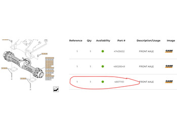 Prednja osovina CASE