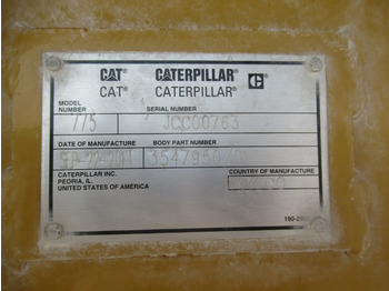 Promenjivo telo istovarivača CATERPILLAR