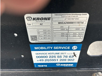 Novu Prikolica za prevoz kontejnera/ Prikolica sa promenjivim sandukom Krone 2 Achswechselfahrgestell, Typ: MAXI AZW 18 eL3B7: slika 4 Novu Prikolica za prevoz kontejnera/ Prikolica sa promenjivim sandukom Krone 2 Achswechselfahrgestell, Typ: MAXI AZW 18 eL3B7: slika 4