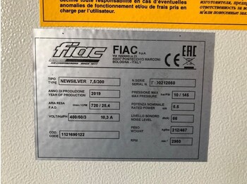 Novu Kompresor za vazduh Fiac New Silver 7.5 / 300 Silent 5.5 kW 720 L / min  10 Bar Elektrische schroefcompressor met ketel: slika 5