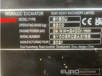 Mini bager 2021 Sany SY50U: slika 5