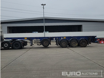 Plato poluprikolica Dennison Trailers 4 Axle 40' Skeleton Trailer, Front Lift Axle, Twist Locks: slika 2