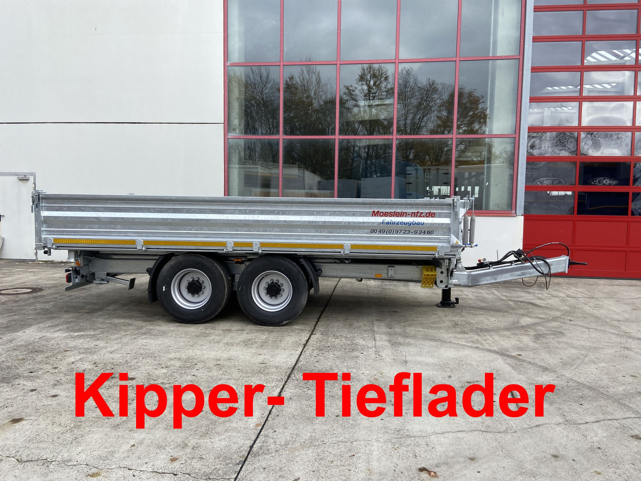 Möslein TTD 14 Schwebheim 14 t Tandemkipper Tieflader Breite Reifen-- Neufahrzeug -- - Prikolica istovarivača: slika 1 Möslein TTD 14 Schwebheim 14 t Tandemkipper Tieflader Breite Reifen-- Neufahrzeug -- - Prikolica istovarivača: slika 1