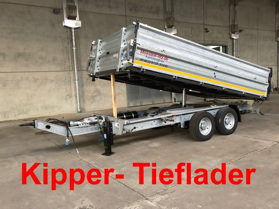 Möslein TTD13- BA Verzinkt 13 t Tandem Kipper Tiefladermit Bordwand- Aufsatz-- Neufahrzeug -- - Prikolica istovarivača: slika 1 Möslein TTD13- BA Verzinkt 13 t Tandem Kipper Tiefladermit Bordwand- Aufsatz-- Neufahrzeug -- - Prikolica istovarivača: slika 1
