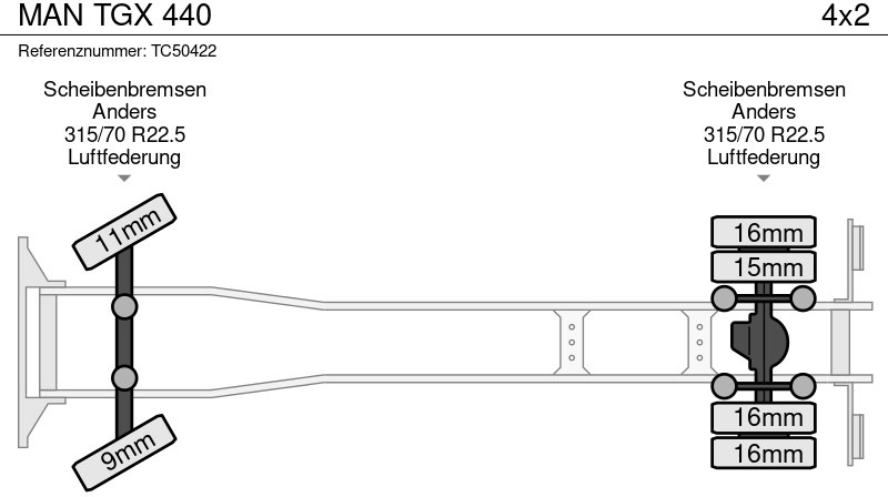 Kamion za prevoz kontejnera/ Kamion sa promenjivim sandukom MAN TGX 440: slika 8