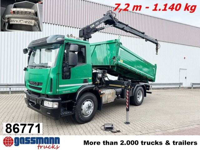 Iveco EuroCargo ML160E28 4x2 mit Kran Hiab XS 088 ES-2 - Istovarivač, Kamion sa dizalicom: slika 1 Iveco EuroCargo ML160E28 4x2 mit Kran Hiab XS 088 ES-2 - Istovarivač, Kamion sa dizalicom: slika 1