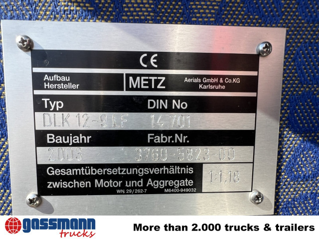 MAN LE 15.255 4x2 LLC Doka, Metz DLA-K 12/9 - Vatrogasni kamion: slika 4 MAN LE 15.255 4x2 LLC Doka, Metz DLA-K 12/9 - Vatrogasni kamion: slika 4