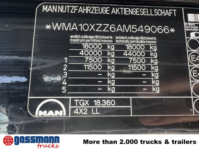 MAN TGA 18.360 4x2 LL, Fahrschulausstattung - Kamion za prevoz kontejnera/ Kamion sa promenjivim sandukom: slika 3 MAN TGA 18.360 4x2 LL, Fahrschulausstattung - Kamion za prevoz kontejnera/ Kamion sa promenjivim sandukom: slika 3