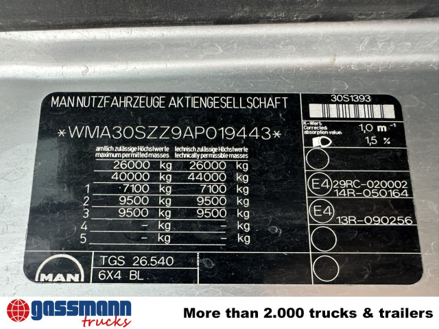 MAN TGS 26.540 6x4 BL, Bordmatik, Retarder, Meiller - Istovarivač: slika 5 MAN TGS 26.540 6x4 BL, Bordmatik, Retarder, Meiller - Istovarivač: slika 5