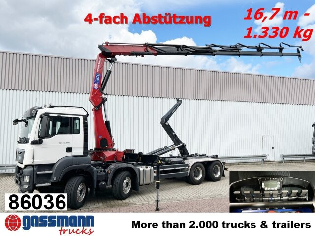 MAN TGS 35.480 8X4 BL, Intarder, Kran HMF 3220-K6, - Kamion sa hidrauličnom kukom, Kamion sa dizalicom: slika 1 MAN TGS 35.480 8X4 BL, Intarder, Kran HMF 3220-K6, - Kamion sa hidrauličnom kukom, Kamion sa dizalicom: slika 1