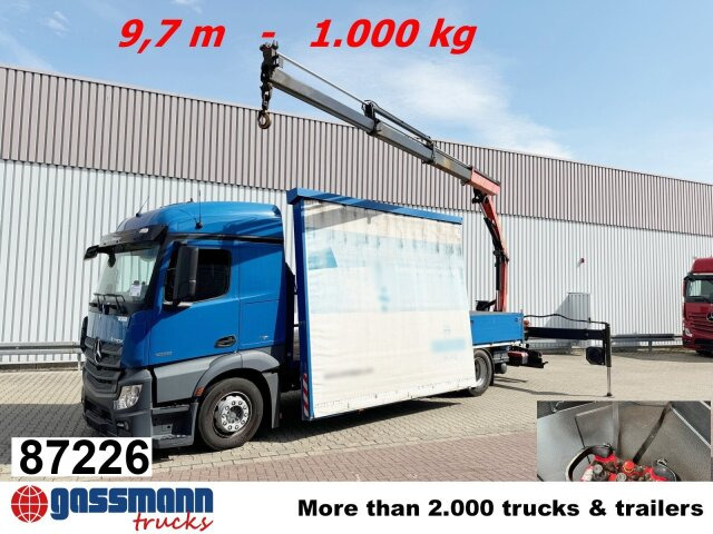 Mercedes-Benz Actros 1836 L 4x2, Glastransporter, Heckkran - Kamion sa tovarnim sandukom, Kamion sa dizalicom: slika 1 Mercedes-Benz Actros 1836 L 4x2, Glastransporter, Heckkran - Kamion sa tovarnim sandukom, Kamion sa dizalicom: slika 1