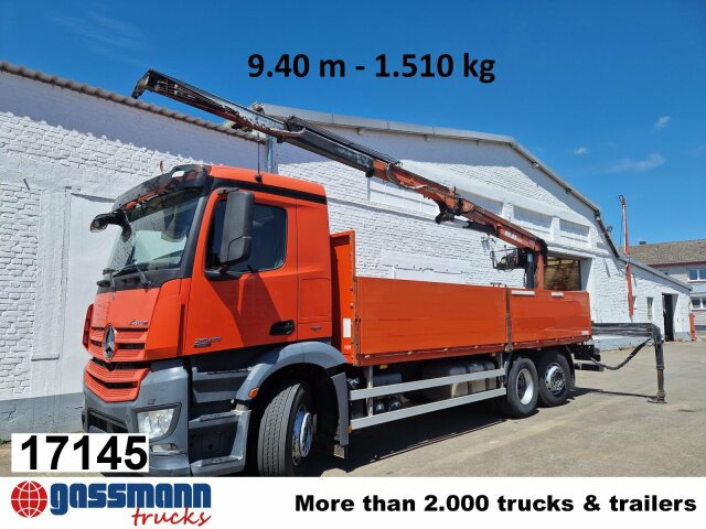 Mercedes-Benz Arocs 2545 L/6x2/4, Atlas Kran, 145.2-A19 VB, - Kamion sa tovarnim sandukom, Kamion sa dizalicom: slika 1 Mercedes-Benz Arocs 2545 L/6x2/4, Atlas Kran, 145.2-A19 VB, - Kamion sa tovarnim sandukom, Kamion sa dizalicom: slika 1