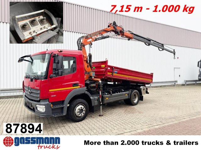 Mercedes-Benz Atego 1221 K 4x2 mit Kran Atlas AK 75.2, Funk, - Istovarivač, Kamion sa dizalicom: slika 1 Mercedes-Benz Atego 1221 K 4x2 mit Kran Atlas AK 75.2, Funk, - Istovarivač, Kamion sa dizalicom: slika 1
