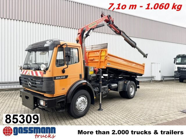 Mercedes-Benz SK II 1820/24 K 4x2, Winterdienstaustattung, - Istovarivač, Kamion sa dizalicom: slika 1 Mercedes-Benz SK II 1820/24 K 4x2, Winterdienstaustattung, - Istovarivač, Kamion sa dizalicom: slika 1