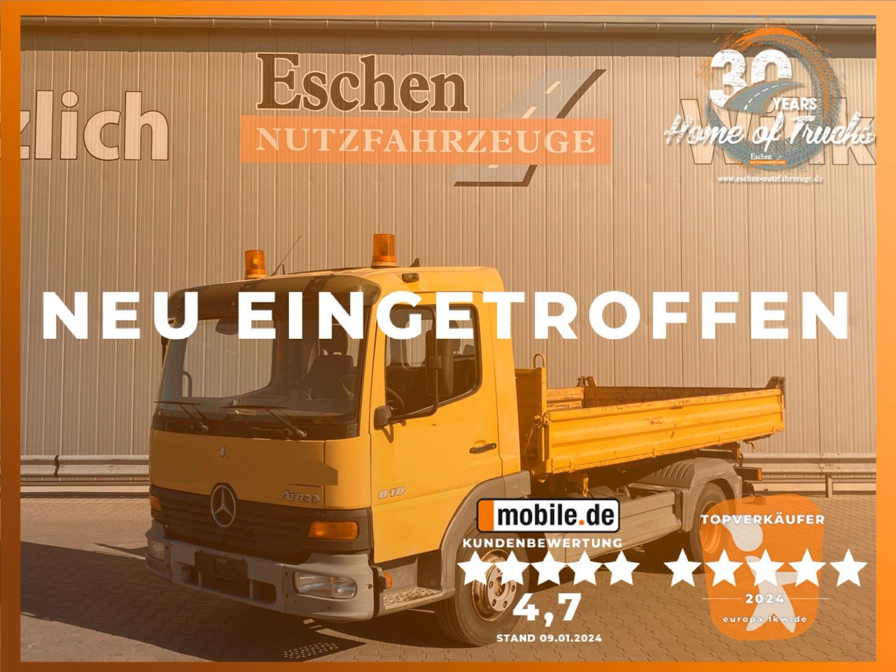 Mercedes-Benz 818 Atego | MEILLER*6-Gang manuell*AHK*Klima*ABS - Dostavno vozilo kiper: slika 1 Mercedes-Benz 818 Atego | MEILLER*6-Gang manuell*AHK*Klima*ABS - Dostavno vozilo kiper: slika 1