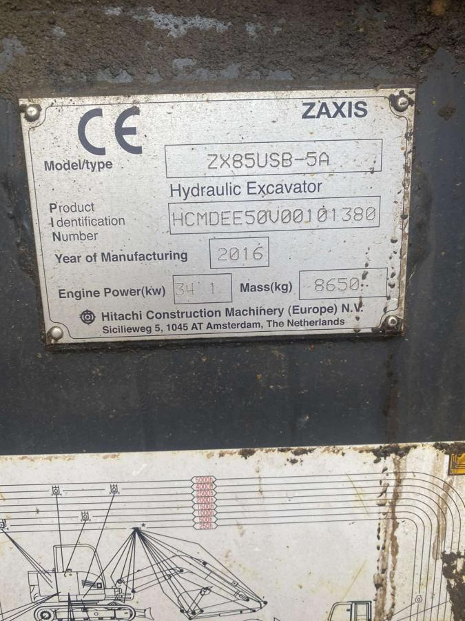 Hitachi ZX85USB-5A - Bager guseničar: slika 4 Hitachi ZX85USB-5A - Bager guseničar: slika 4