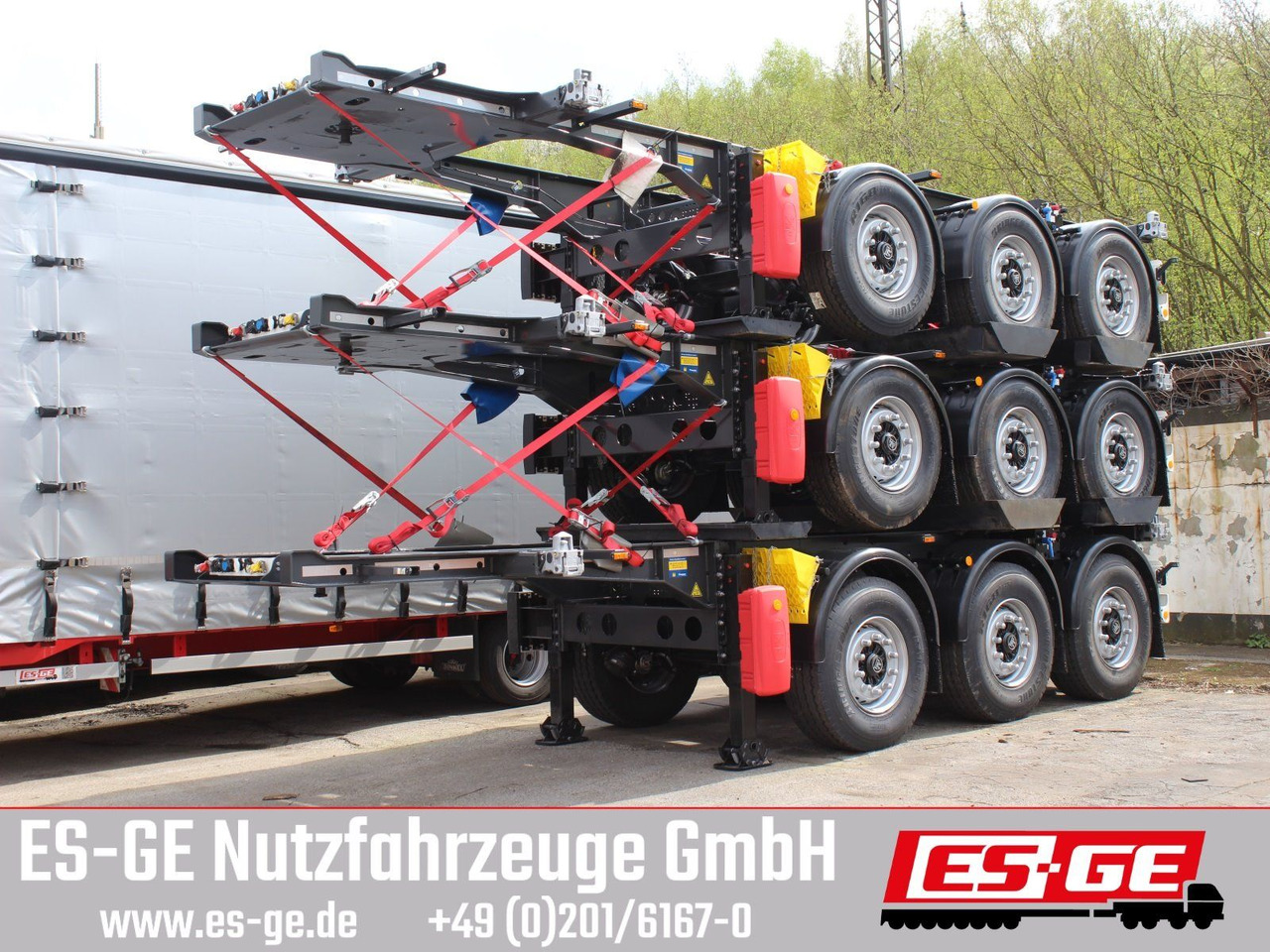 Krone 3-Achs-Containerchassis 20' - Poluprikolica za prevoz kontejnera/ Poluprikolica sa promenjivim sandukom: slika 1 Krone 3-Achs-Containerchassis 20' - Poluprikolica za prevoz kontejnera/ Poluprikolica sa promenjivim sandukom: slika 1