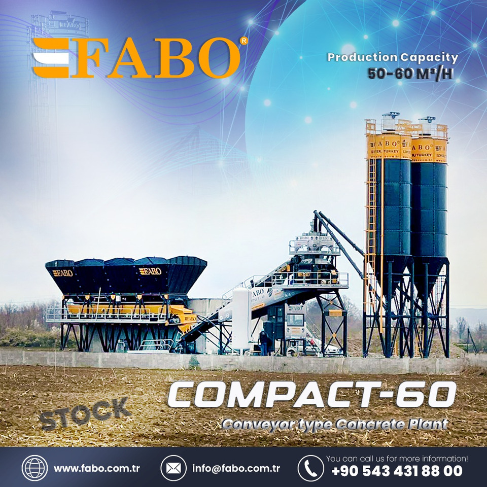 FABO COMPACT-60 CONCRETE PLANT | CONVEYOR TYPE - Fabrika betona: slika 1 FABO COMPACT-60 CONCRETE PLANT | CONVEYOR TYPE - Fabrika betona: slika 1