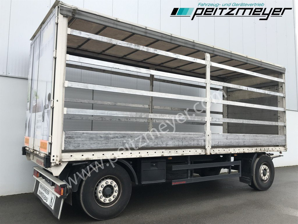 Prikolica sa ceradom KRUKENMEIER PRITSCHENANHÄNGER 18 T. mit Durchlade Drehschemel, Edscha: slika 1