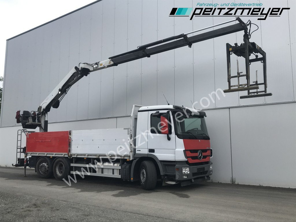 MERCEDES-BENZ Actros 2536 LL Pritsche HMF Heckkran m. Zange Baustoff - Kamion sa tovarnim sandukom, Kamion sa dizalicom: slika 2 MERCEDES-BENZ Actros 2536 LL Pritsche HMF Heckkran m. Zange Baustoff - Kamion sa tovarnim sandukom, Kamion sa dizalicom: slika 2