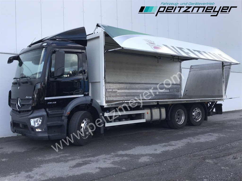 MERCEDES-BENZ Antos 2543 LL Ewers Getränke Retarder, 2 x AHK, LBW 2 t., Lenkachse - Kamion za prevoz boca: slika 1 MERCEDES-BENZ Antos 2543 LL Ewers Getränke Retarder, 2 x AHK, LBW 2 t., Lenkachse - Kamion za prevoz boca: slika 1