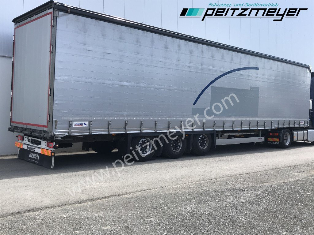 SCHMITZ 3 Achs Pritschenauflieger SCS 24/L-13.62 Mega, Power-Curtain Jumbo, Edscha, RSAB, - Poluprikolica sa ceradom: slika 1 SCHMITZ 3 Achs Pritschenauflieger SCS 24/L-13.62 Mega, Power-Curtain Jumbo, Edscha, RSAB, - Poluprikolica sa ceradom: slika 1