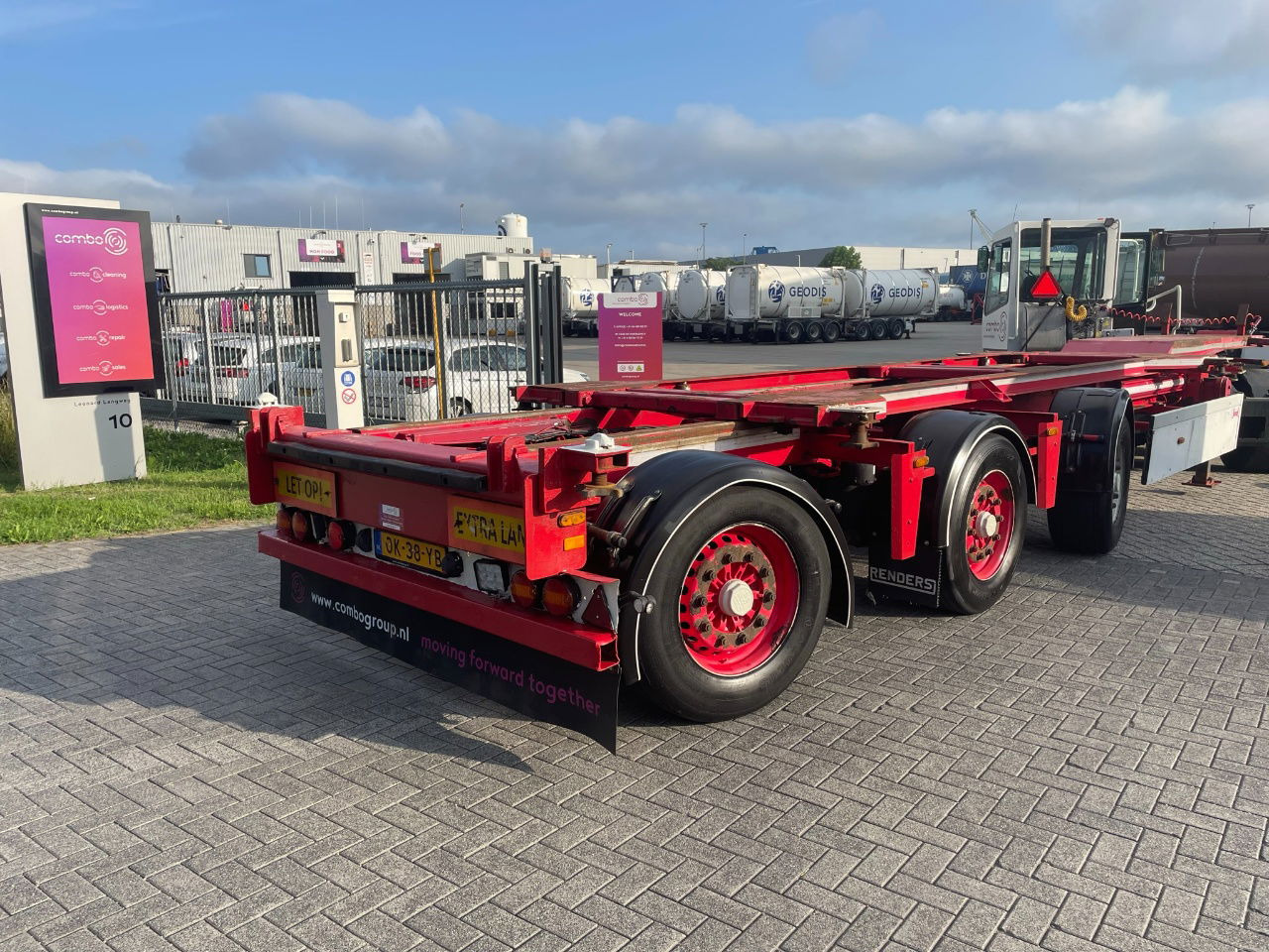 Poluprikolica za prevoz kontejnera/ Poluprikolica sa promenjivim sandukom Renders ROC 16.27 CC X steering / Disc brakes /Lifting axle 20-30-40-45 FT HC: slika 9