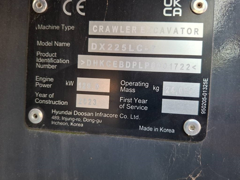 Develon DX 225 LC-7 - Bager guseničar: slika 5 Develon DX 225 LC-7 - Bager guseničar: slika 5