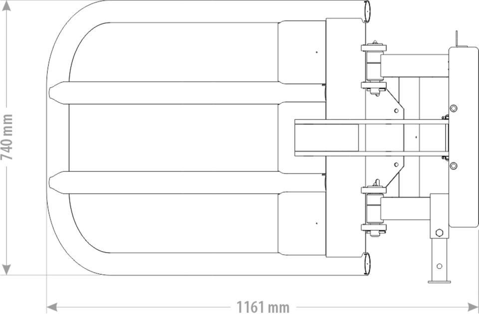 Ballenzange Rundbellenzange Silozange Frontlader Euro Fendt - Stezaljka: slika 2 Ballenzange Rundbellenzange Silozange Frontlader Euro Fendt - Stezaljka: slika 2