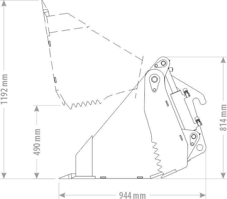 Klappschaufel 4 in 1 Schaufel Radlader Kramer Cat Liebherr Euro - Utovarna kašika: slika 2 Klappschaufel 4 in 1 Schaufel Radlader Kramer Cat Liebherr Euro - Utovarna kašika: slika 2
