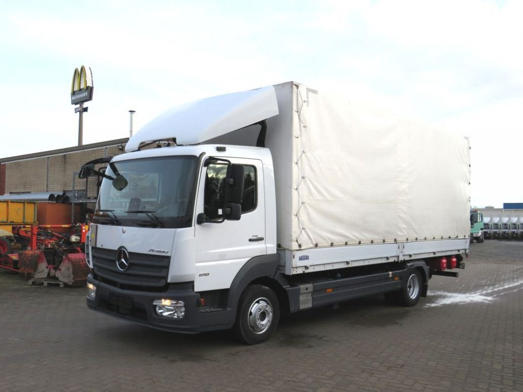 Mercedes-Benz Atego 818 L Pritsche LBW LBW 1 to AHK+Luftans - Dostavno vozilo sa ceradom: slika 1 Mercedes-Benz Atego 818 L Pritsche LBW LBW 1 to AHK+Luftans - Dostavno vozilo sa ceradom: slika 1