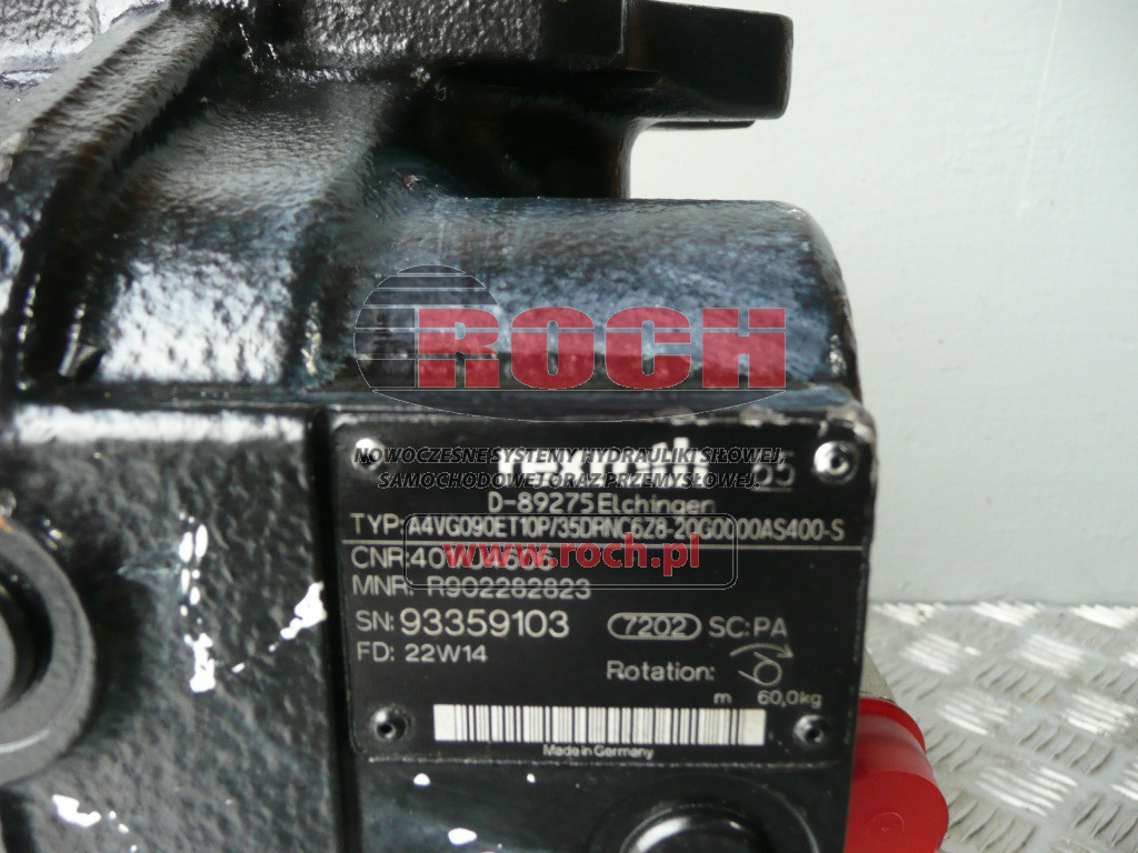 REXROTH A4VGO90ET10P/35DRNC6Z8-20G0000AS400-S CNR: 401/U4606 - Hidraulična pumpa: slika 1 REXROTH A4VGO90ET10P/35DRNC6Z8-20G0000AS400-S CNR: 401/U4606 - Hidraulična pumpa: slika 1