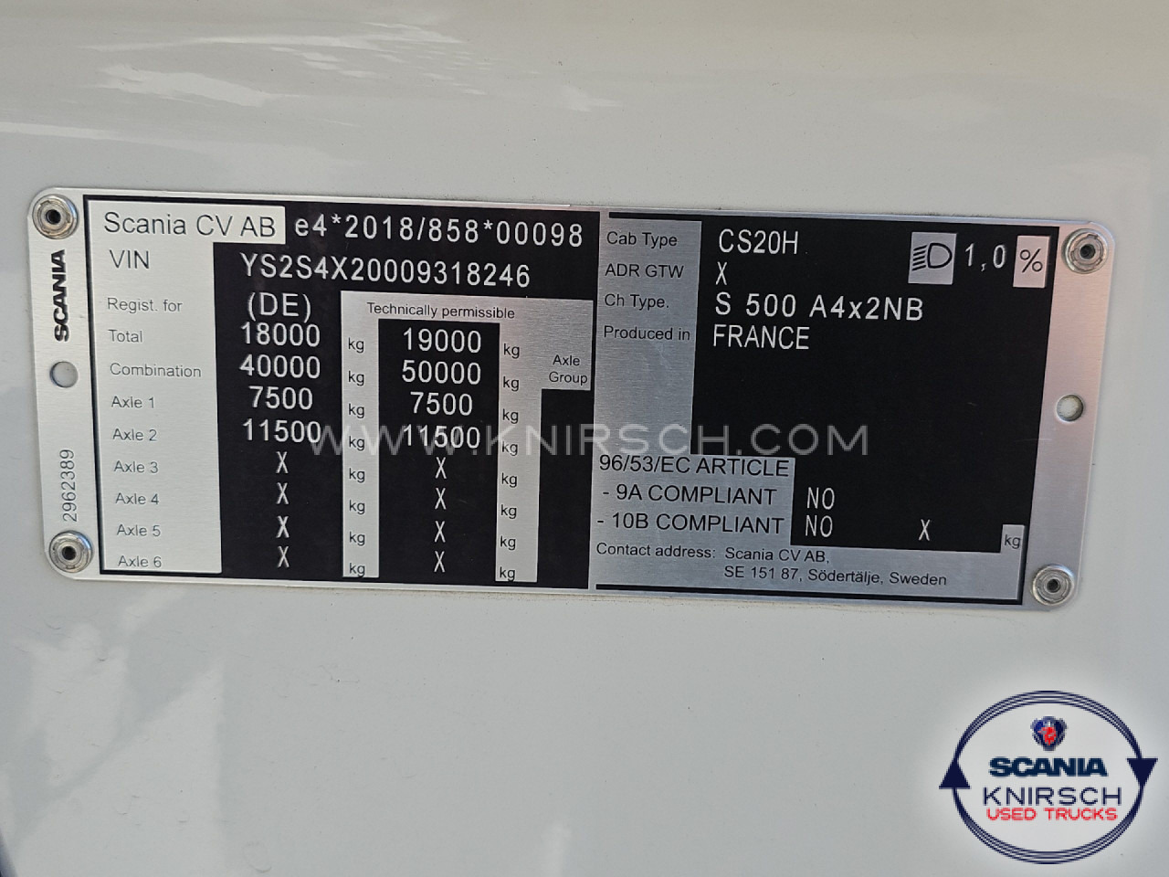 Lizing SCANIA S 500 A4x2NB Full Air SCANIA S 500 A4x2NB Full Air: slika 12