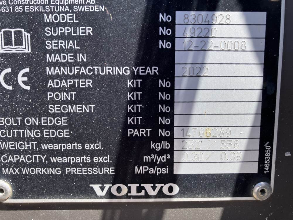 Volvo Tieflöffel mit Messer S50 - Bager utovarivač: slika 5 Volvo Tieflöffel mit Messer S50 - Bager utovarivač: slika 5