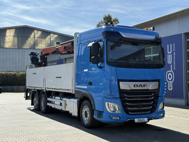 DAF XF 480 Pritsche Kran Plafinger 21000L - Kamion sa tovarnim sandukom, Kamion sa dizalicom: slika 1 DAF XF 480 Pritsche Kran Plafinger 21000L - Kamion sa tovarnim sandukom, Kamion sa dizalicom: slika 1