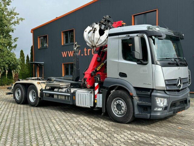 Mercedes-Benz ACTROS 2546 6x2 Abrollkip Kran Palfinger Q150Z95 - Kamion sa hidrauličnom kukom, Kamion sa dizalicom: slika 1 Mercedes-Benz ACTROS 2546 6x2 Abrollkip Kran Palfinger Q150Z95 - Kamion sa hidrauličnom kukom, Kamion sa dizalicom: slika 1