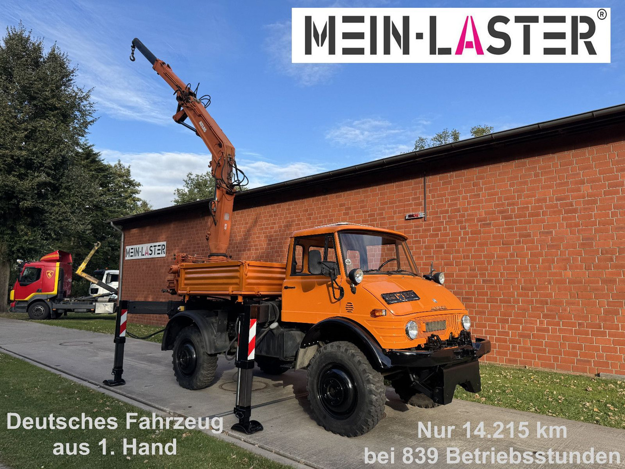 Unimog U 1100 Atlas AK 3006 nur 14.215 km-1. Hand - Kamion sa dizalicom, Kamion sa tovarnim sandukom: slika 1 Unimog U 1100 Atlas AK 3006 nur 14.215 km-1. Hand - Kamion sa dizalicom, Kamion sa tovarnim sandukom: slika 1
