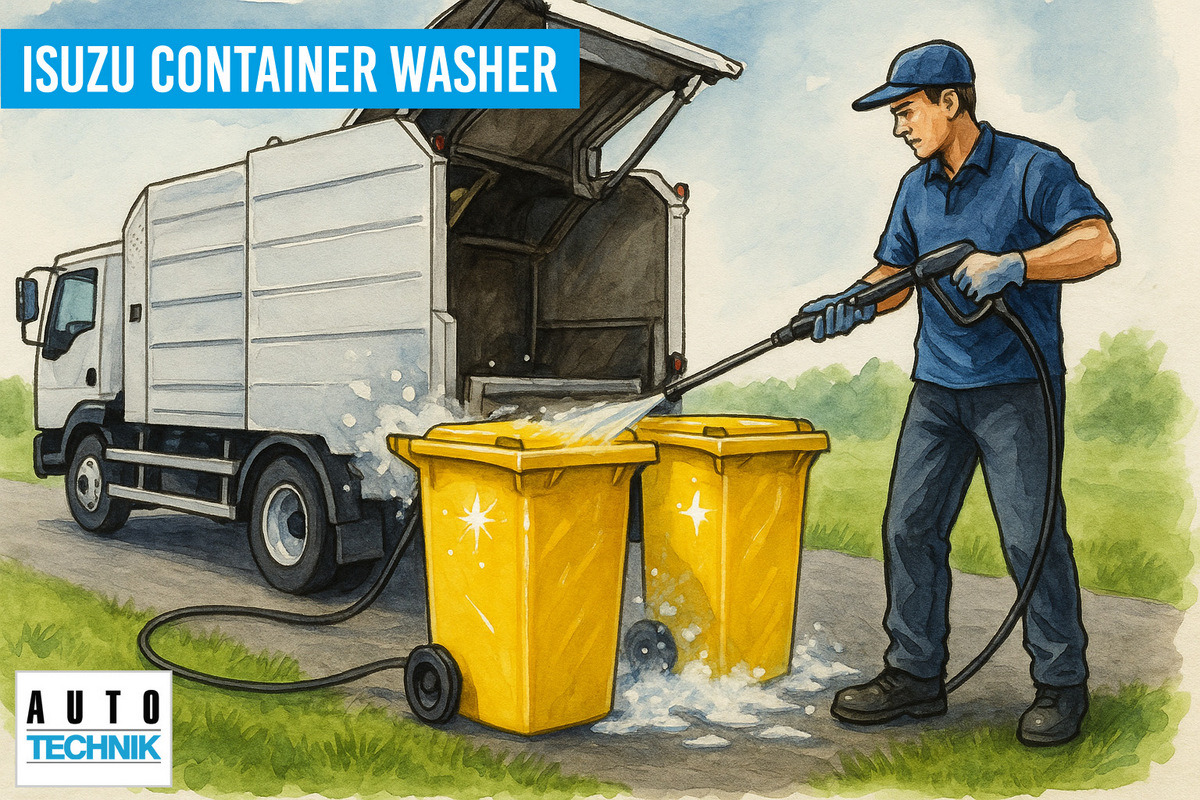 Isuzu NQR75 Container washer laveuse lavacassonetti myjka - Kamion za smeće: slika 1 Isuzu NQR75 Container washer laveuse lavacassonetti myjka - Kamion za smeće: slika 1