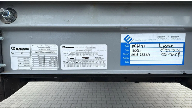 Krone 2021 mega P400 hupac flat - Poluprikolica sa zatvorenim sandukom: slika 1 Krone 2021 mega P400 hupac flat - Poluprikolica sa zatvorenim sandukom: slika 1