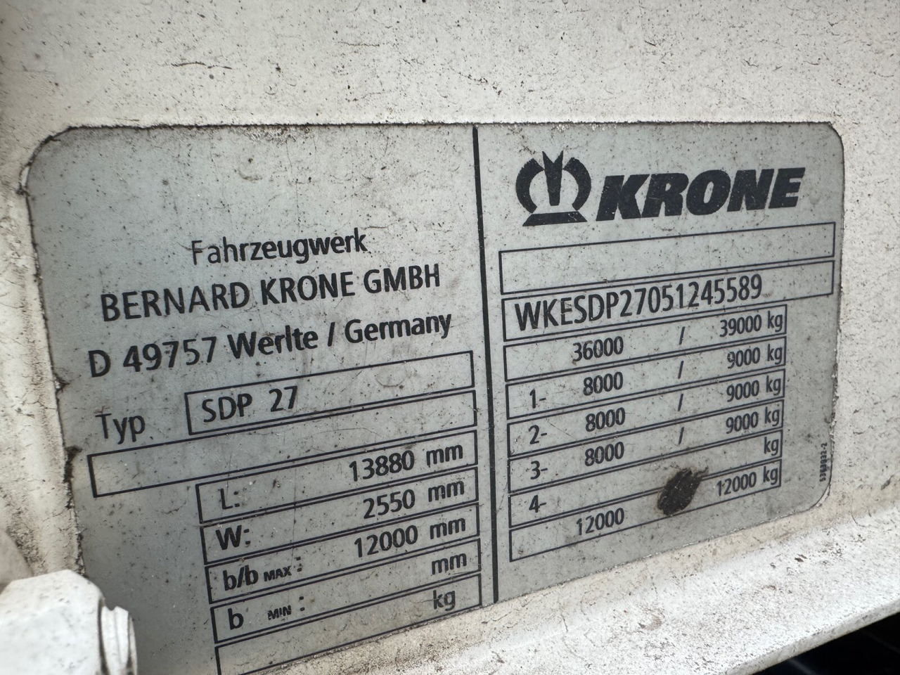Krone SDP 27 SDP 27 , Edscha-Verdeck, Ex-Fahrschule - Plato poluprikolica: slika 5 Krone SDP 27 SDP 27 , Edscha-Verdeck, Ex-Fahrschule - Plato poluprikolica: slika 5