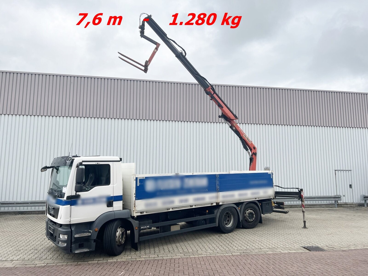 MAN TGM 26.340 6X2-4 LL TGM 26.340 6X2-4 LL, Lenk-/Liftachse, Heckkran Palfinger PK 11001, faltbar - Kamion sa dizalicom, Kamion sa tovarnim sandukom: slika 1 MAN TGM 26.340 6X2-4 LL TGM 26.340 6X2-4 LL, Lenk-/Liftachse, Heckkran Palfinger PK 11001, faltbar - Kamion sa dizalicom, Kamion sa tovarnim sandukom: slika 1
