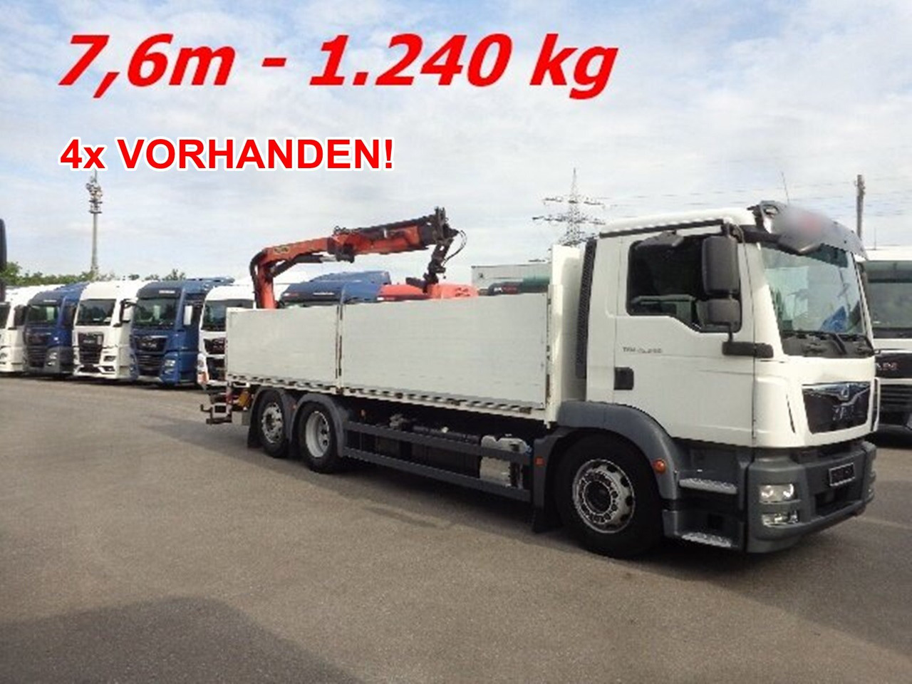 MAN TGM 26.340 6x2-4 LL TGM 26.340 6x2-4 LL,Lenk-Liftachse, Heckkran, Palfinger PK 11.001, faltbar, - Kamion sa dizalicom, Kamion sa tovarnim sandukom: slika 1 MAN TGM 26.340 6x2-4 LL TGM 26.340 6x2-4 LL,Lenk-Liftachse, Heckkran, Palfinger PK 11.001, faltbar, - Kamion sa dizalicom, Kamion sa tovarnim sandukom: slika 1