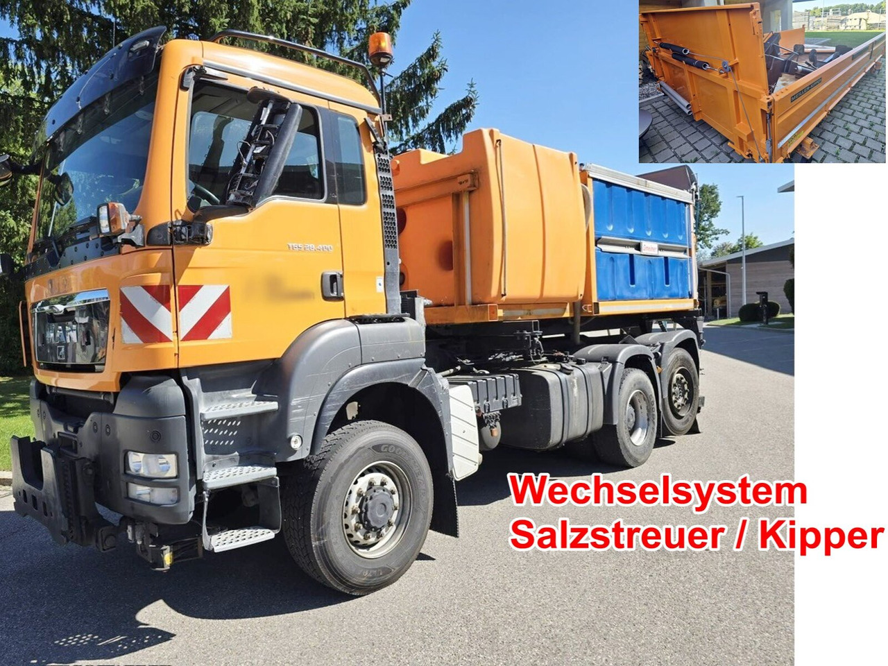 MAN TGS 28.400 6x4-4 BL TGS 28.400 6x4-4 BL, EEV, Lenk-/Liftachse, Wechselsystem Kipper/Salzsteuer - Istovarivač: slika 1 MAN TGS 28.400 6x4-4 BL TGS 28.400 6x4-4 BL, EEV, Lenk-/Liftachse, Wechselsystem Kipper/Salzsteuer - Istovarivač: slika 1