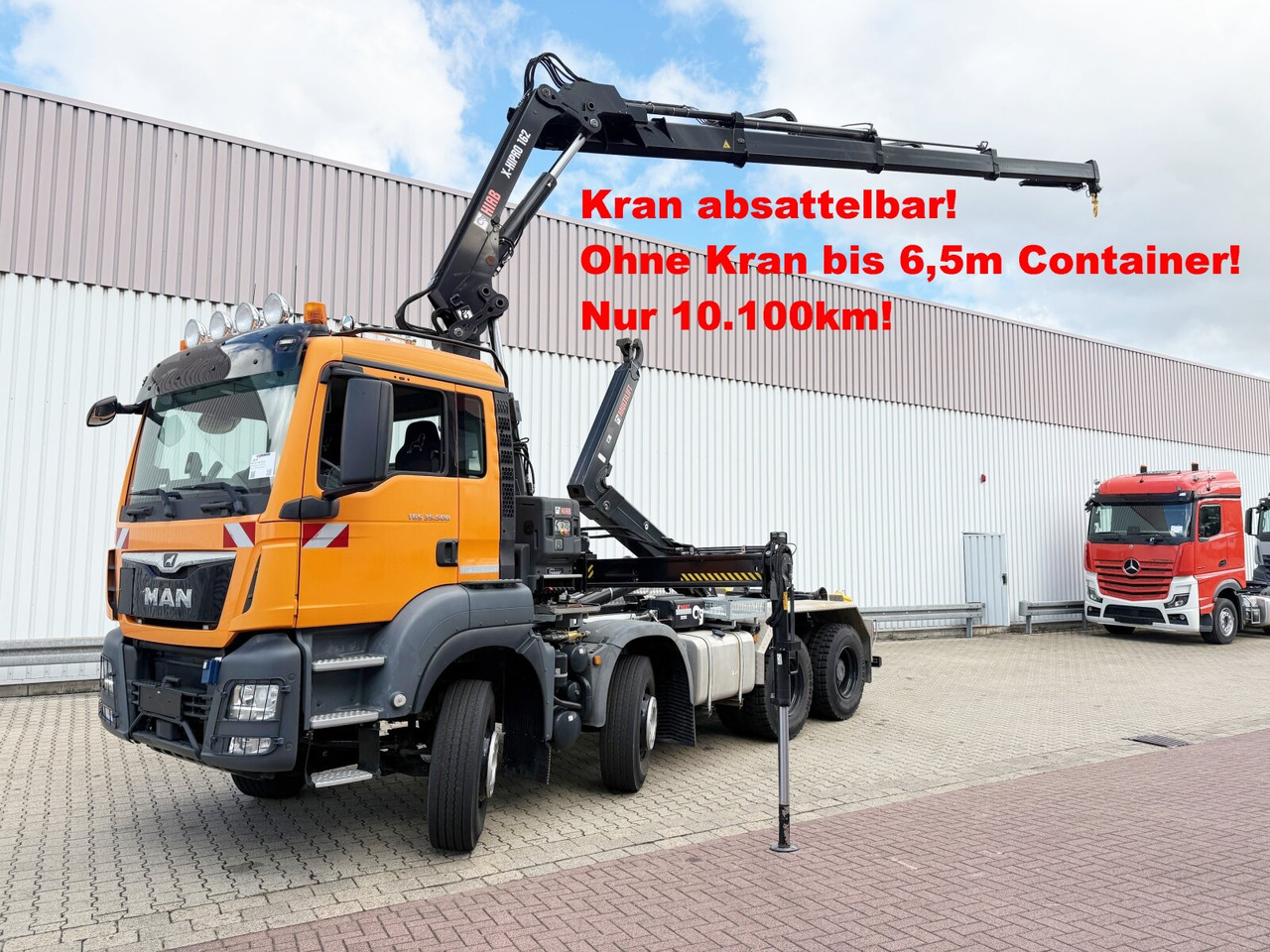 MAN TGS 35.500 8x4 BB TGS 35.500 8x4 BB mit Kran Hiab X-HiPro 162 E-3, absetzbar, Funk - Kamion sa hidrauličnom kukom, Kamion sa dizalicom: slika 1 MAN TGS 35.500 8x4 BB TGS 35.500 8x4 BB mit Kran Hiab X-HiPro 162 E-3, absetzbar, Funk - Kamion sa hidrauličnom kukom, Kamion sa dizalicom: slika 1