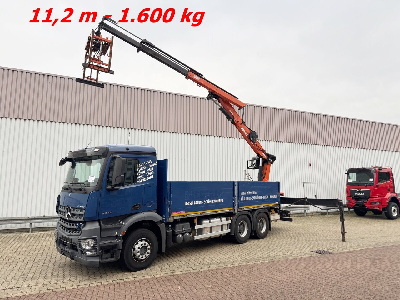 Mercedes-Benz Arocs 2642 6x4 Arocs 2642 6x4 mit Heckkran Atlas AK 186.3 V-2 - Kamion sa dizalicom, Kamion sa tovarnim sandukom: slika 1 Mercedes-Benz Arocs 2642 6x4 Arocs 2642 6x4 mit Heckkran Atlas AK 186.3 V-2 - Kamion sa dizalicom, Kamion sa tovarnim sandukom: slika 1