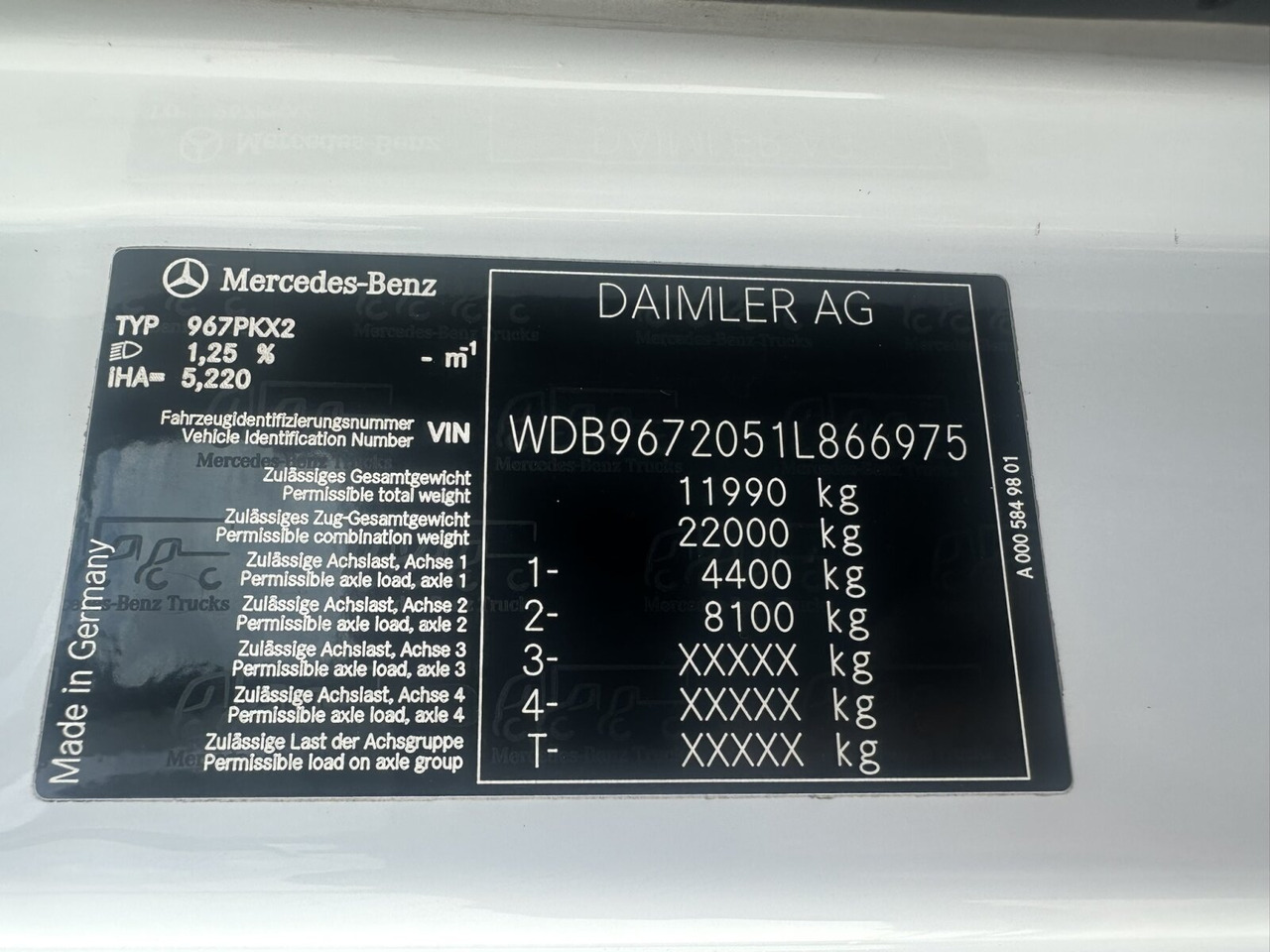Mercedes-Benz Atego 1223 K 4x2 Atego 1223 K 4x2, AHK-Öl - Istovarivač: slika 4 Mercedes-Benz Atego 1223 K 4x2 Atego 1223 K 4x2, AHK-Öl - Istovarivač: slika 4