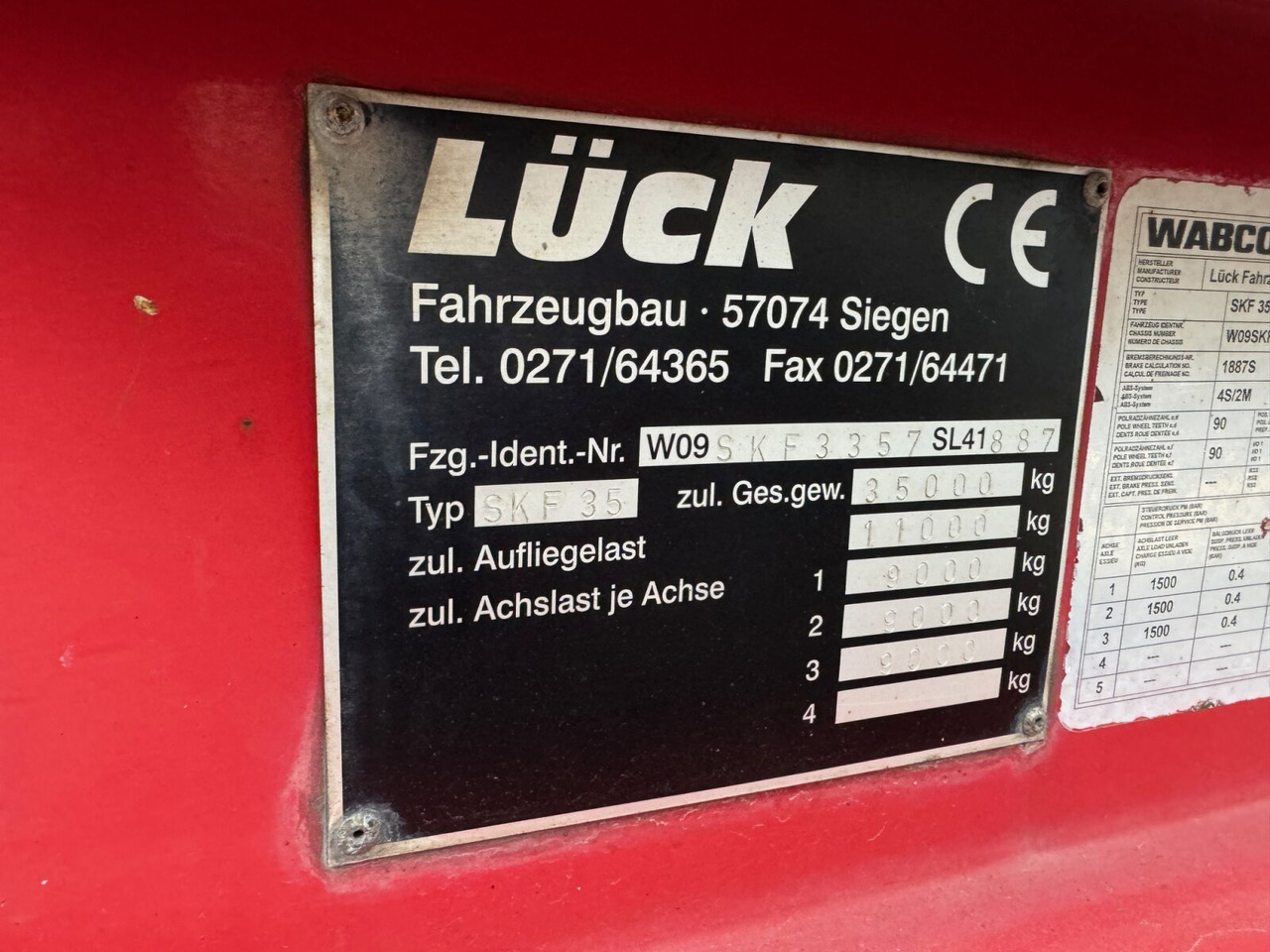 Lück SKF 35 LÜCK SKF 35, Stahlmulde ca. 37m³, Liftachse - Poluprikolica: slika 3 Lück SKF 35 LÜCK SKF 35, Stahlmulde ca. 37m³, Liftachse - Poluprikolica: slika 3